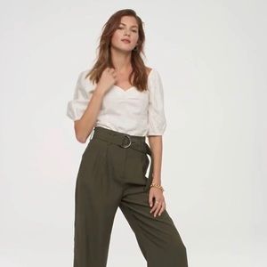H&M Green Wide Leg Pants 8